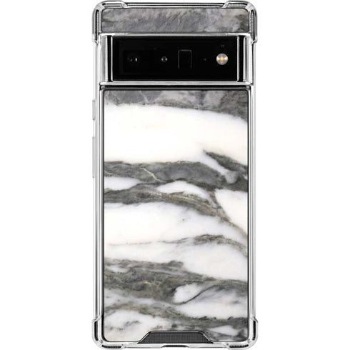 Grey Marbling Google Pixel 6 Pro Clear Case